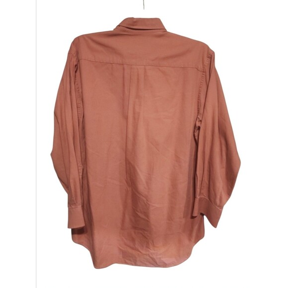 Nautica Men’s Button Up Shirt Rust Orange Long Sleeve 100% Cotton 16.5 32/33 - Picture 4 of 6